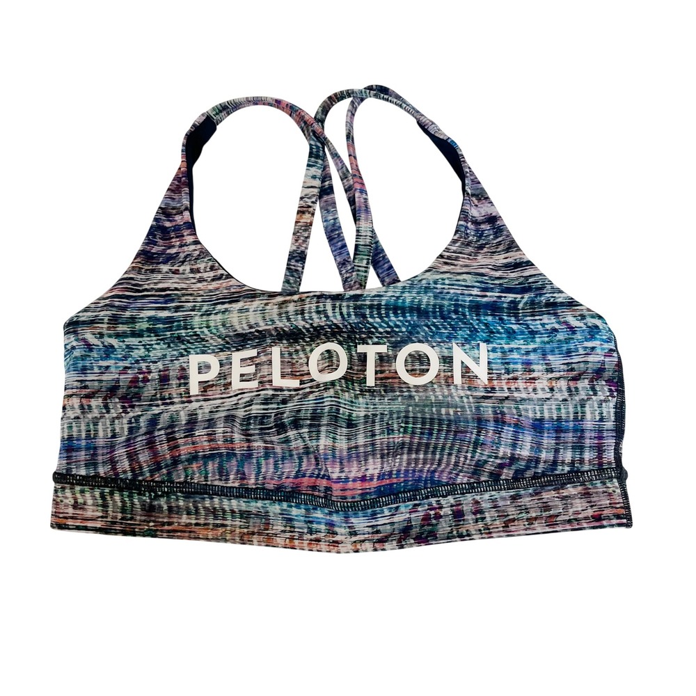 Lululemon Peloton Energy Bra‎ Multicolor Strappy Sports Bra - Size 8